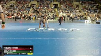 106 lbs 3rd Place Match - Scelia Maneze, Bismarck Legacy vs Mallory DeVries, Central Cass