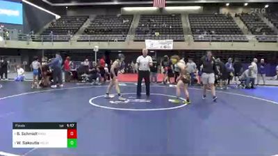 130 lbs Final - Beau Schmidt, Pasedena, MD vs William Sakoutis, Holmdel, NJ