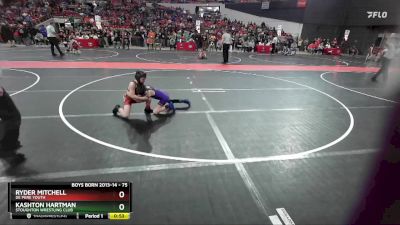 75 lbs Cons. Round 5 - Kashton Hartman, Stoughton Wrestling Club vs Ryder Mitchell, De Pere Youth