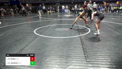 95 lbs Round Of 64 - Kalan Kolbe, Grove City vs Arian Jackson, Shaler