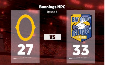 2022 Otago vs Bay of Plenty