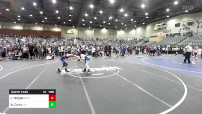 95 lbs Quarterfinal - Judah Teague, Durham Elite vs William Davis, Top Fuelers WC