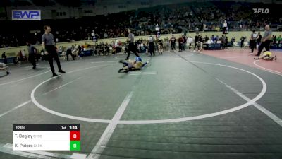 52 lbs Round Of 32 - Tyde Begley, Choctaw Ironman Youth Wrestling vs Kaysen Peters, Dark Cloud Wrestling Club