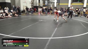 136 lbs Round 2 (6 Team) - Gracie Leslie, Grand View WC vs Zoey Barber, NE Wrestling Academy