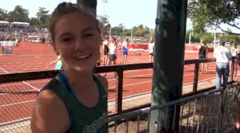 Sophie Curl after 1500 at 2012 Payton Jordan Invite