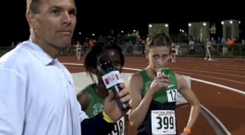 Sally Kipyego and Julia Lucas after huge 5k runs at 2012 Payton Jordan Invite