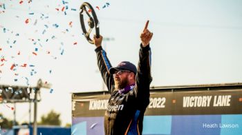 Jonathan Davenport Runs The High Side For Late Race Knoxville Late Model Nationals Win