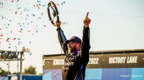 Jonathan Davenport Runs The High Side For Late Race Knoxville Late Model Nationals Win