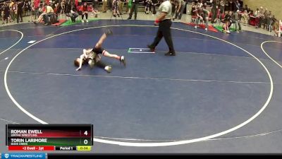 48 lbs Quarterfinal - Torin Larimore, Dove Creek vs Roman Ewell, Uintah Wrestling