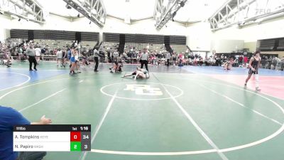 111 lbs Rr Rnd 1 - Ayden Tompkins, Keystone Cowboys vs Nicholas Papiro, Washington Twp