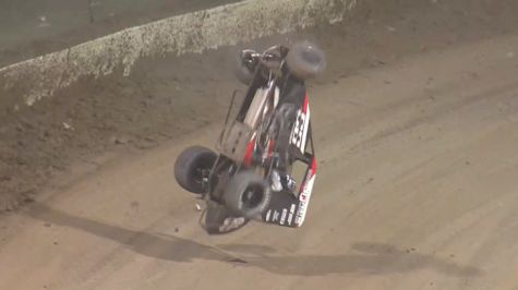 Mitchell Moles End-Over-End Midget Flip At 4-Crown Nationals