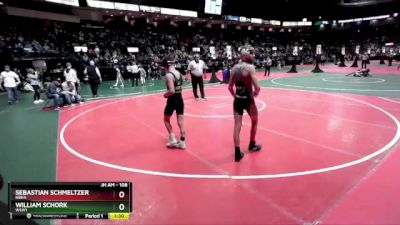 108 lbs Quarterfinal - Sebastian Schmeltzer, NBHA vs William Schork, WSW1