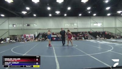 225 lbs Round 5 (6 Team) - Kinslee Collier, Oklahoma Red vs Hailey Conley, Kansas