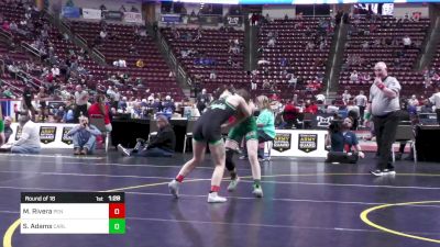 124 lbs Round Of 16 - Madacyn Rivera, Pen Argyl-G vs Sophia Adams, Carlisle-G