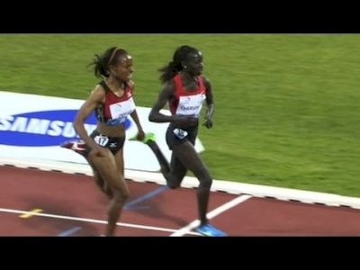 Cheruiyot battles Defar down the home stretch to take the 3000m at Doha