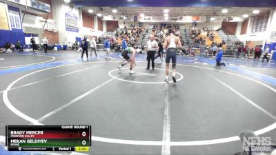 120 lbs Champ. Round 1 - Brady Mercer, Fountain Valley vs Mekan Geldiyev, Irvine