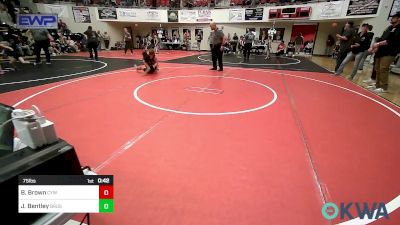 75 lbs Semifinal - Brea Brown, Coweta Tiger Wrestling vs Jessie Bentley, Brushy Wrestling Club