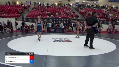 55 kg Cons 16 #1 - Christopher Grossman, Billings Wrestling Club vs Brady Baker, Michigan West Wrestling Club