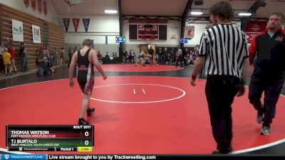 5 lbs Quarterfinal - Thomas Watson, Fort Madison Wrestling Club vs Tj Burtalo, West Hancock Youth Wrestling