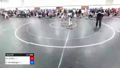 70 kg Cons 16 #1 - Michael Gioffre, Cavalier Wrestling Club vs Cade Wirnsberger, Buffalo Valley Regional Training Center