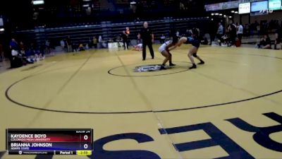 130 lbs Semifinal - Brianna Johnson, Adams State vs Kaydence Boyd, Colorado Mesa University