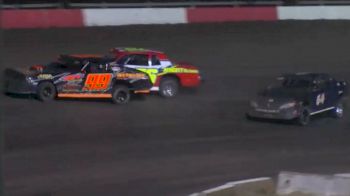 Wild Three-Car IMCA Stock Car Finish At Beatrice Octoberfest