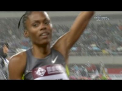 Chaunte Lowe survives rain to win high jump - Shanghai Diamond League 2012