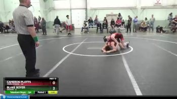 130 lbs Round 2 (8 Team) - Cameron Plotts, Terps Xtreme vs Blake Boyer, Kraken