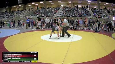 182 lbs Round 2 - Corbyn Schumack, South Medford Mat Club vs Ylyana Sandoval, COWA