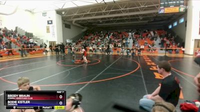 70 lbs Round 5 - Brody Braun, Powell Wrestling Club vs Bodie Kistler, Sheridan