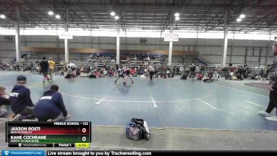 132 lbs Cons. Round 3 - Jaxson Rosti, New Plymouth vs Kane Cochrane, North Jr High Boise