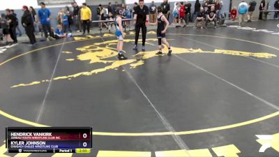 92 lbs Round 2 - Kyler Johnson, Chugach Eagles Wrestling Club vs Hendrick VanKirk, Juneau Youth Wrestling Club Inc.