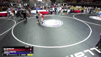 132 lbs Cons. Round 2 - Eli Wheeler, Orland vs Aidan Christie, California