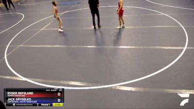 98 lbs Quarterfinal - Ryder Refsland, Grynd Wrestling vs Jack Grygelko, Centennial Youth Wrestling