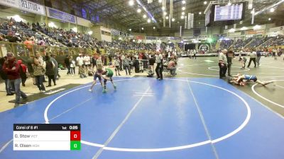 95 lbs Consi Of 8 #1 - Gavin Stow, Victory Wrestling Club vs Robert Olson, Highland Middle School