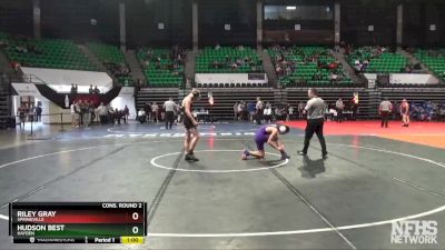 120 lbs Cons. Round 2 - Riley Gray, Springville vs Hudson Best, Hayden