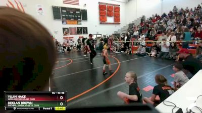 53-56 lbs 1st Place Match - Yujin Hake, Worland Wrestling Club vs Deklan Brown, Greybull Basin Athletic Club