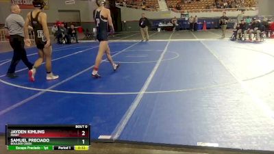 D1-144 lbs Cons. Round 1 - Samuel Preciado, Boulder Creek vs Jayden Kimling, Perry