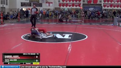 70 lbs Quarterfinal - Gabriel Jasso, No Nonsense Wrestling vs Tate Halver, Chaska