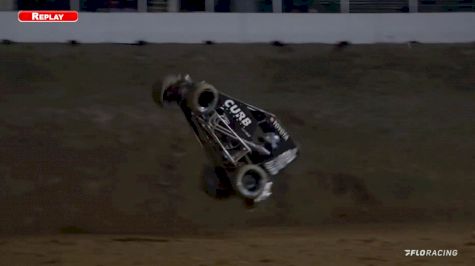 Gavin Miller Takes Huge Tumble In Placerville Midget Qualifying