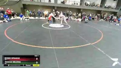 132 lbs Cons. Round 3 - Ryder Sprague, OR vs Thomas Belding, OR