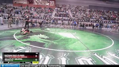 53 lbs Quarterfinal - Nathan Diaz-Flores, Warriors Of Christ WOC- Wrestling vs Brantley Druffel, Lionheart WC