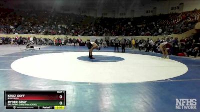 3A-190 lbs Quarterfinal - Kruz Goff, Blackwell vs Ryder Gray, Oklahoma Christian School