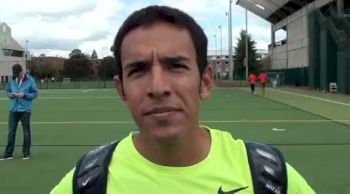 Leo Manzano after mile at the 2012 Pre Classic