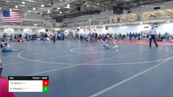 100 lbs Cons. Round 3 - Gracie Short, Carolina Crossface vs Aroura Preston, Spirit Lake