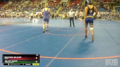 195 lbs Quarterfinal - Brayden Selzler, Velva vs Helixo Eagle, Standing Rock