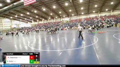 132 lbs Semifinal - Anjolina Espinoza, Mountain Man Wrestling vs Zoe Ortiz, Bonneville Wrestling Club