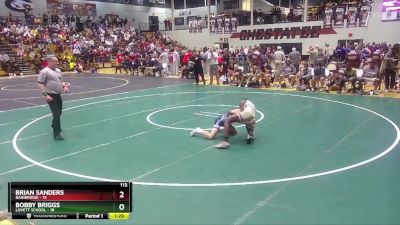 113 lbs Round 1 (16 Team) - Brian Sanders, Bainbridge vs Bobby Briggs, Lovett School