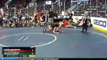 119 lbs Finals (8 Team) - Cayden Bradburn, Brighton Orange vs Nicholas Wright, Belding Black Knights