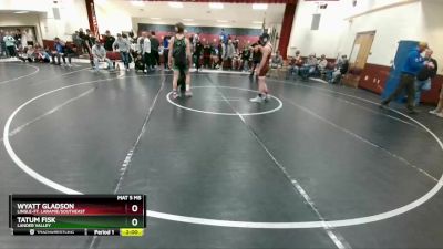 145 lbs Cons. Round 2 - Wyatt Gladson, Lingle-Ft. Laramie/Southeast vs Tatum Fisk, Lander Valley